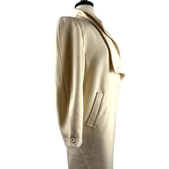 Ted Lapidus 100% Wool Coat in Cream, Women's Size 8 US - Picture 5 of 16